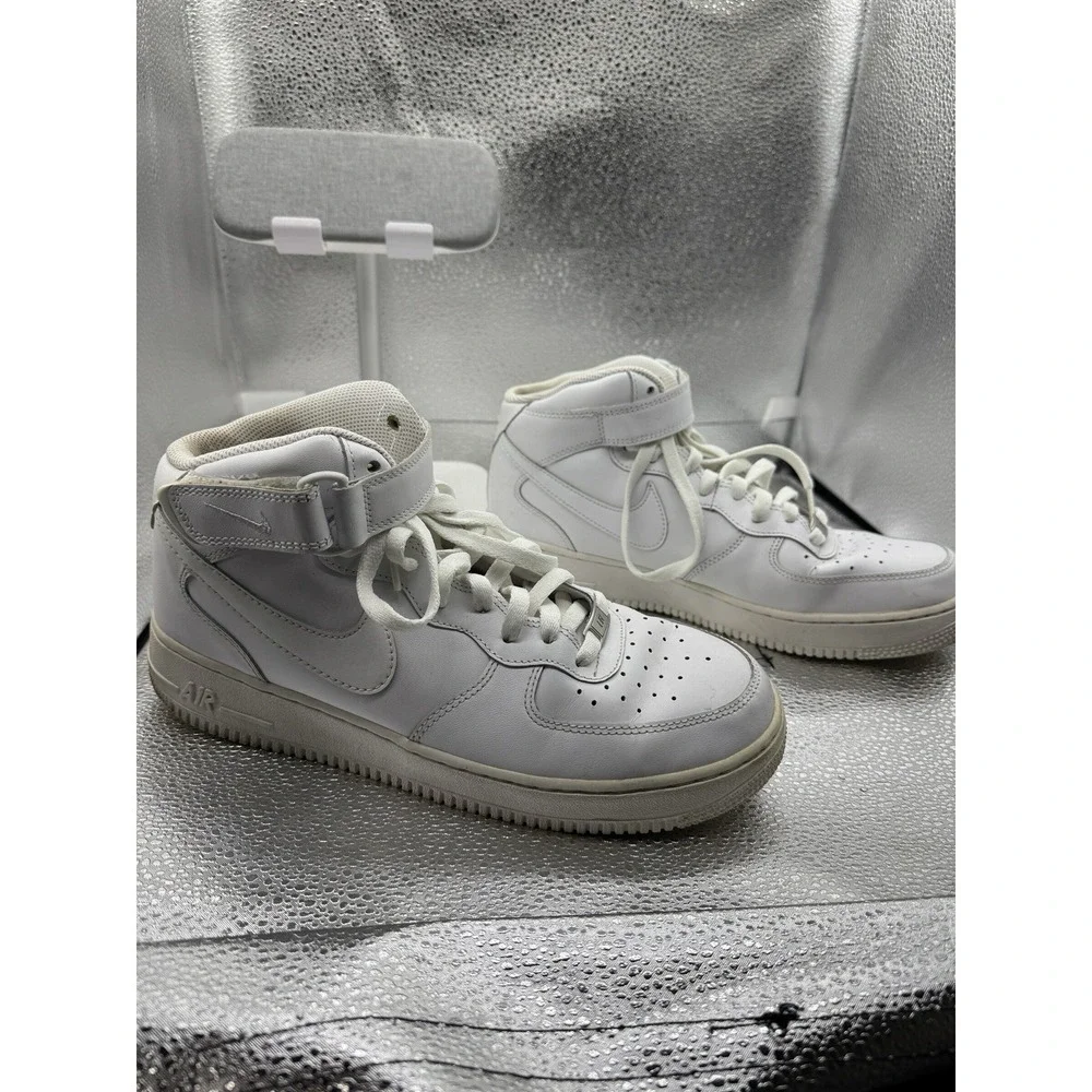 Nike Men's Air Force 1 CW2289-111 White Leather High Top Size 10.5